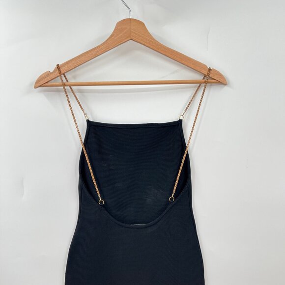 Miss Circle Gold Chain straps Mini Dress - Picture 3 of 6